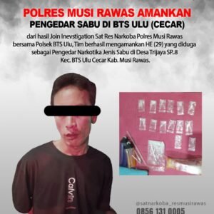 Join investigation Satres Narkoba Polres, Bersama Polsek BTS  Ulu, Ungkap Peredaran Narkoba