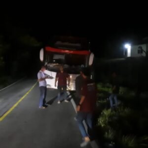 Kapolres Musi Rawas Instruksikan Pelayanan Maksimal, Kapolsek STL Ulu Terawas Cek Bus Rusak di Jalinsum